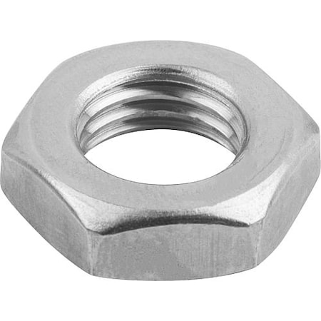 Hex Nut, M12-1.50, Stainless Steel, Not Graded, Bright Zinc Plated, 6 Mm Ht